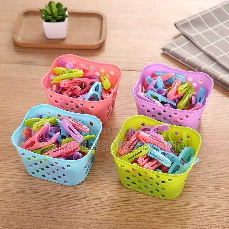 Multicolored Peg Basket - 24pc