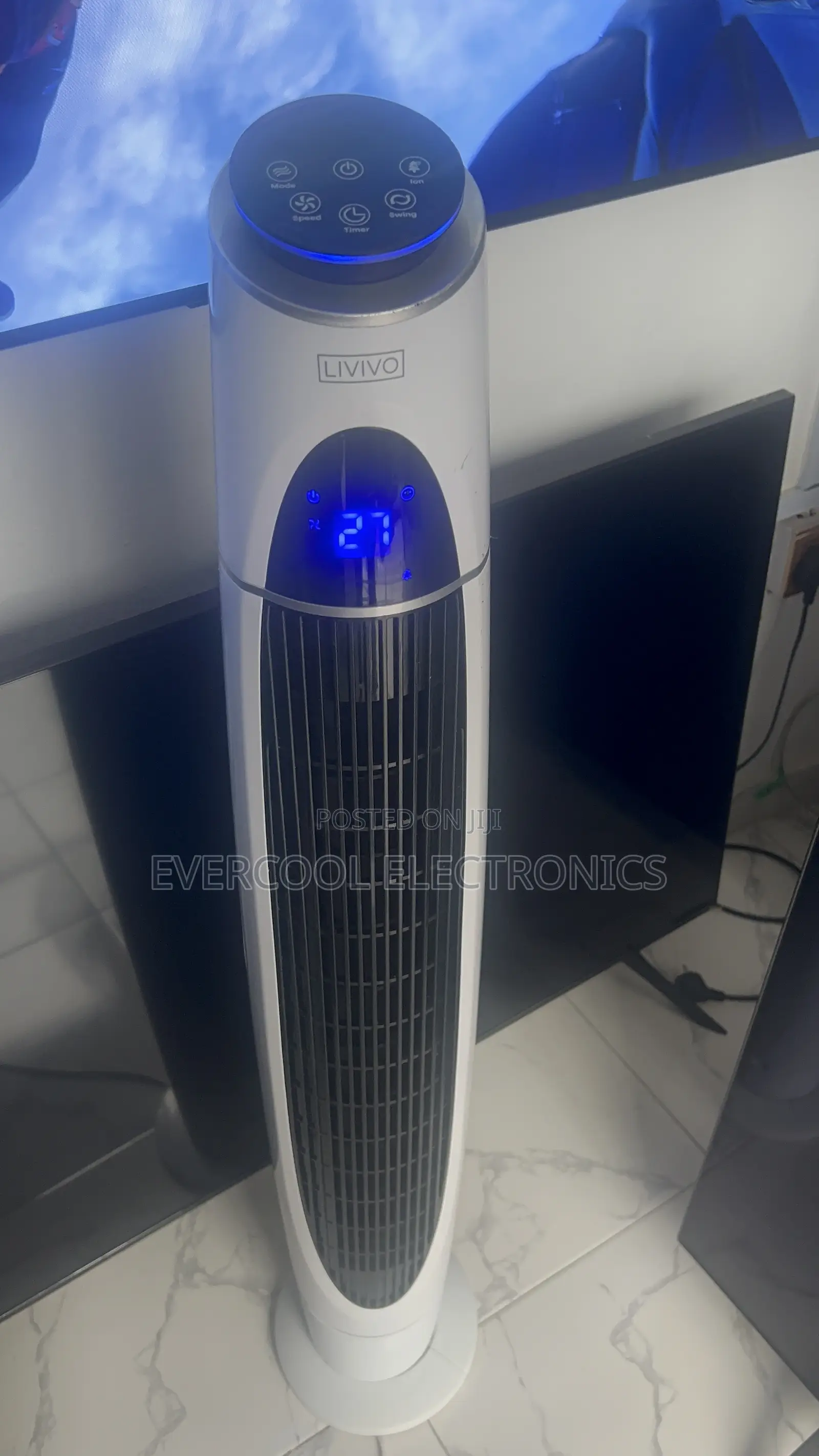 UK 43” LIVIVO Bladeless Tower Fan – Cool Comfort, All Year Round!