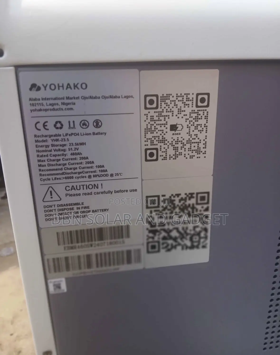 23.5kwh 48v Yohako Lithium Ion Battery Very Good Quality and Reliable