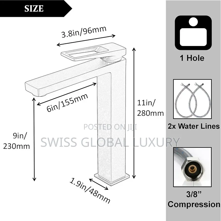 High Grade Basin Mixer Tap, Also Available in Different Colors