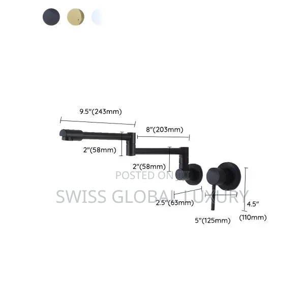 High Grade Kitchen Port Filler Wall Tap, Available in Different Colors