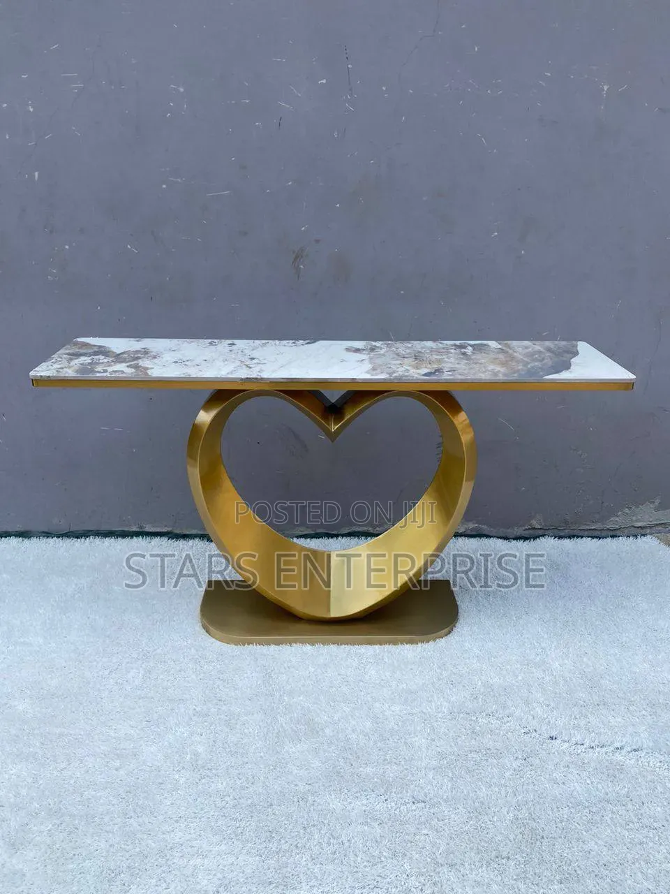 Modern Console Table/ Marble Console