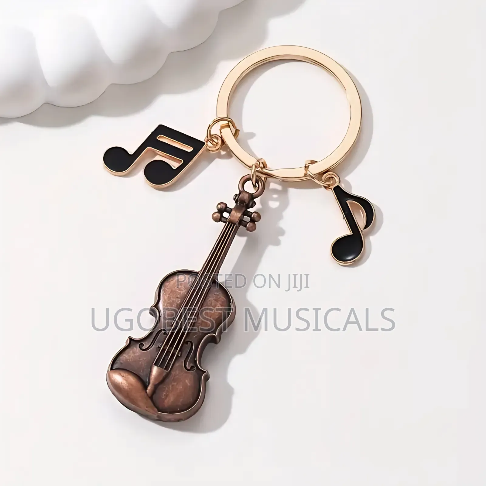 Violin Necklace Pendant Key Holder, Musical Note Charm for Violinist