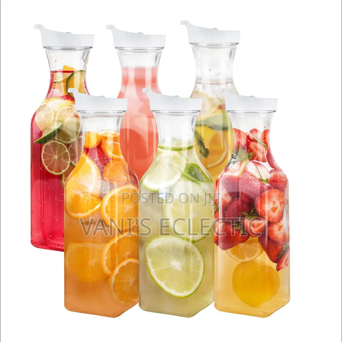 Juice Pitchers With Flip-Top Lids