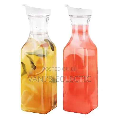 Juice Pitchers With Flip-Top Lids