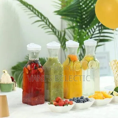Juice Pitchers With Flip-Top Lids
