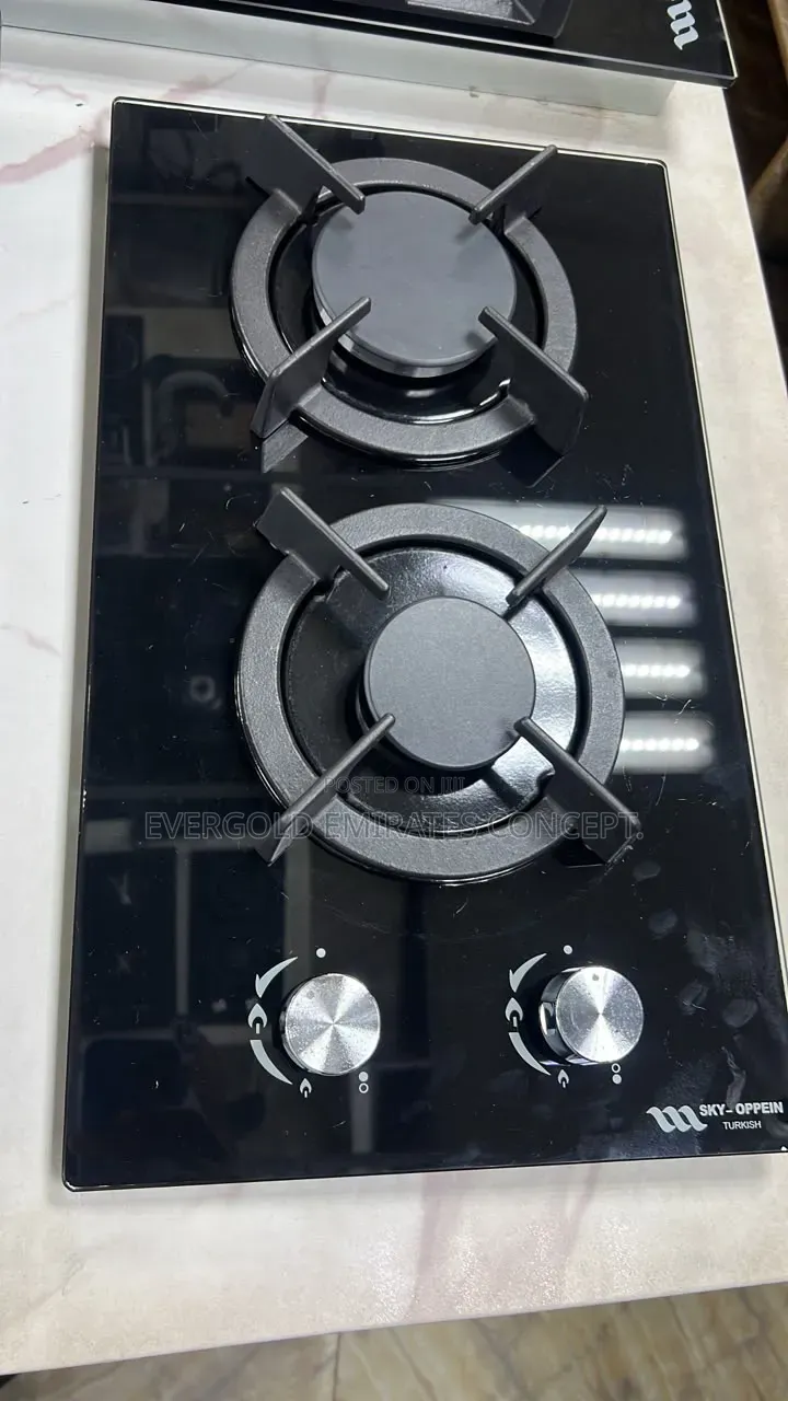 Built in 2 Burner Glass Gas Cooker Hob