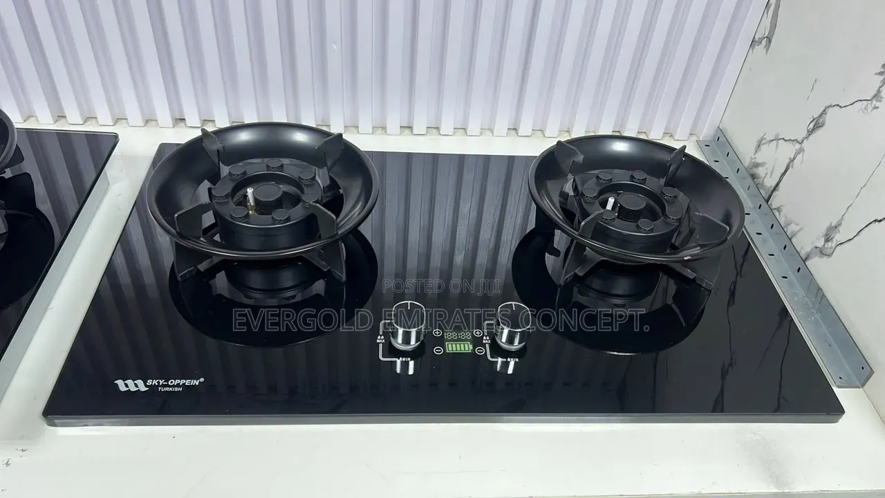 2 Burner Lift Up Gas Cooker Hob With Automatic Ignition,digital Timer