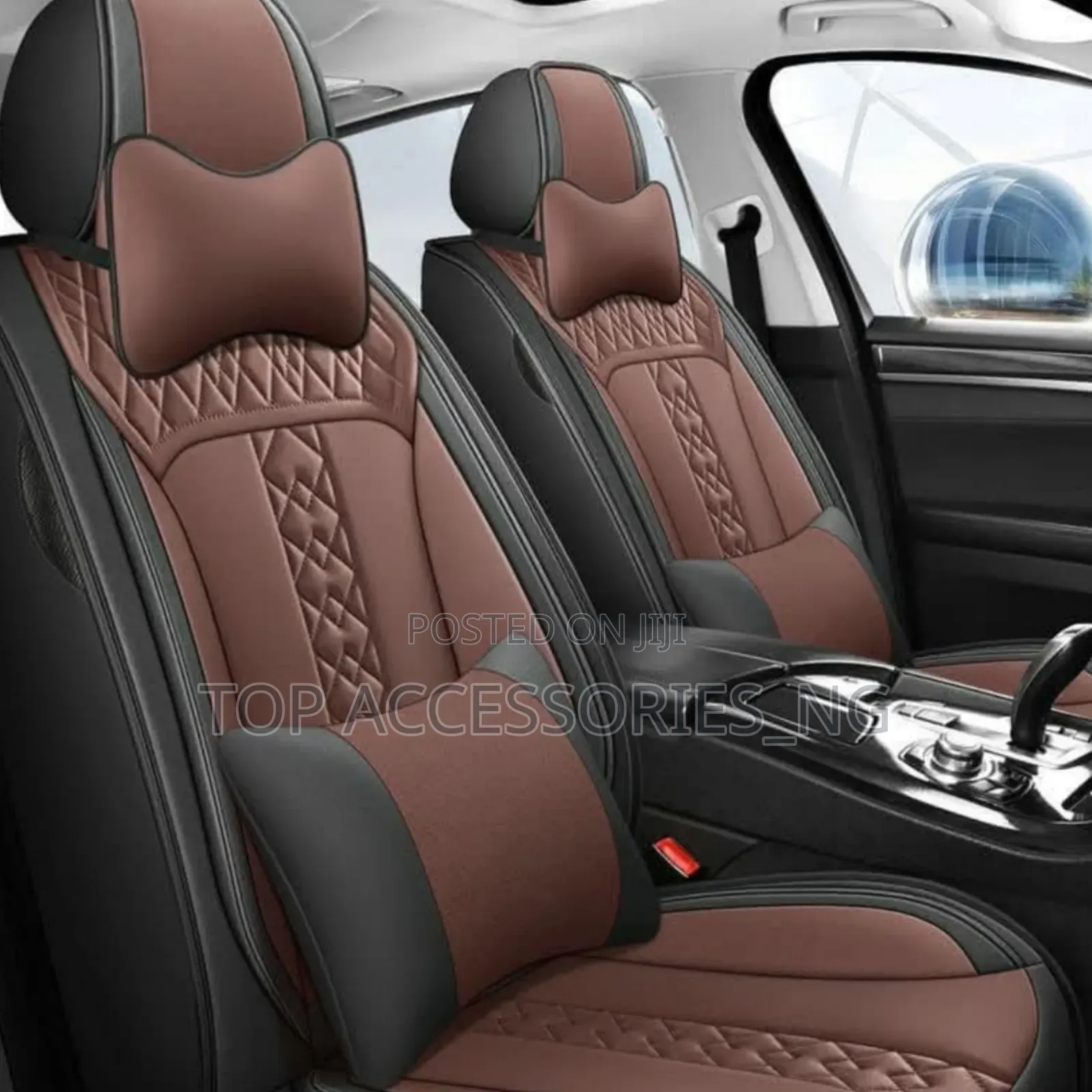 Nappa Coffee Leather Seat Cover