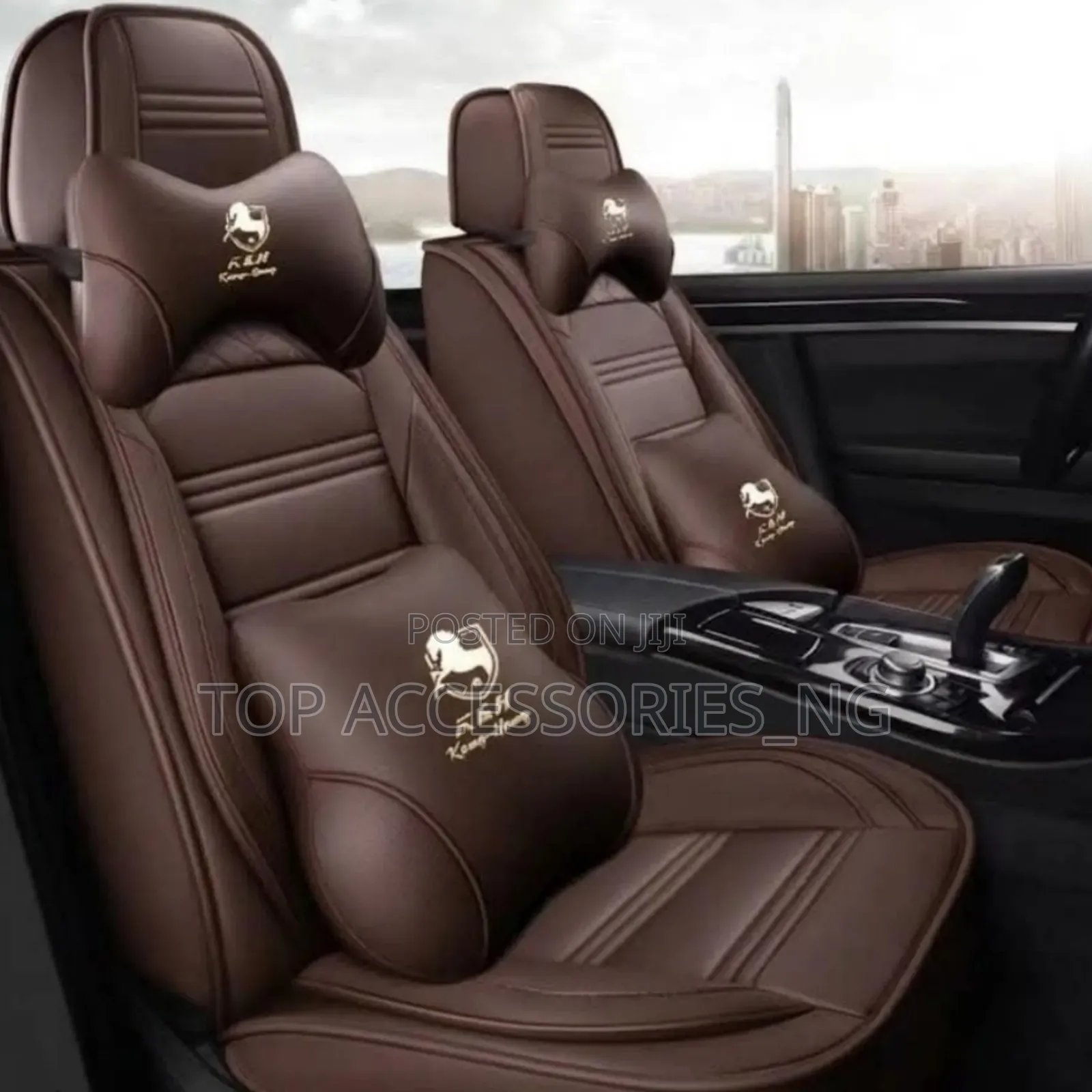Nappa Coffee Leather Seat Cover