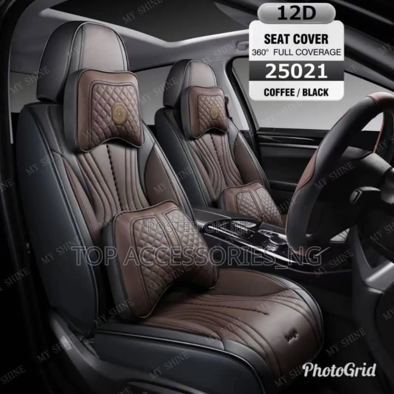 Nappa Coffee Leather Seat Cover