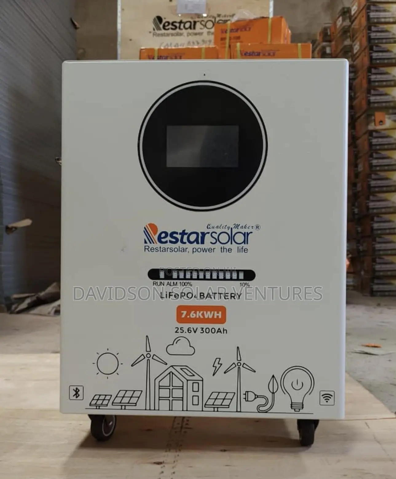 24v 7.6kwh Restar Lithium Ion Battery