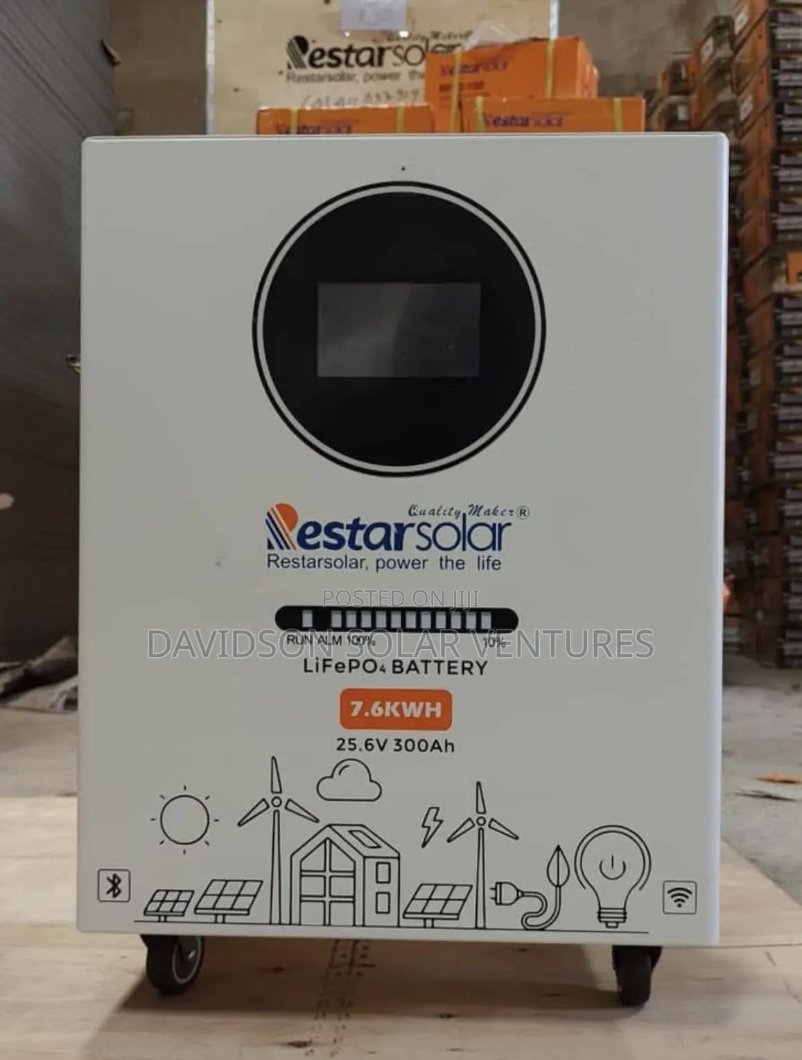 24v 7.6kwh Restar Lithium Ion Battery