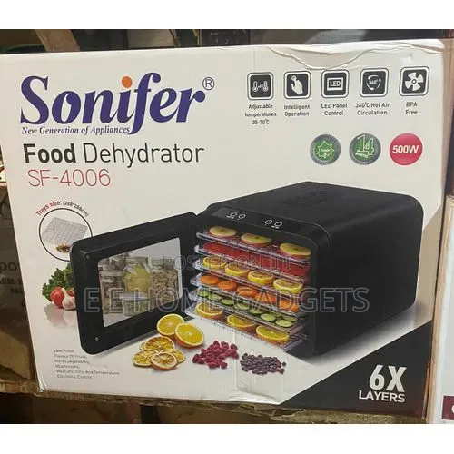 Sonifer Professional Electric Digital Food Dehydrator - 6 Trays