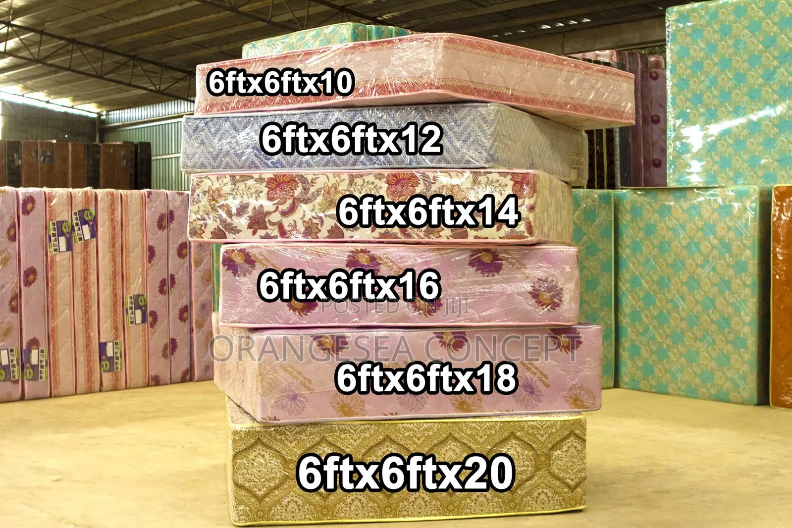 6by6by10 Semi Orthopaedic Mattress (All Sizes Are Available)