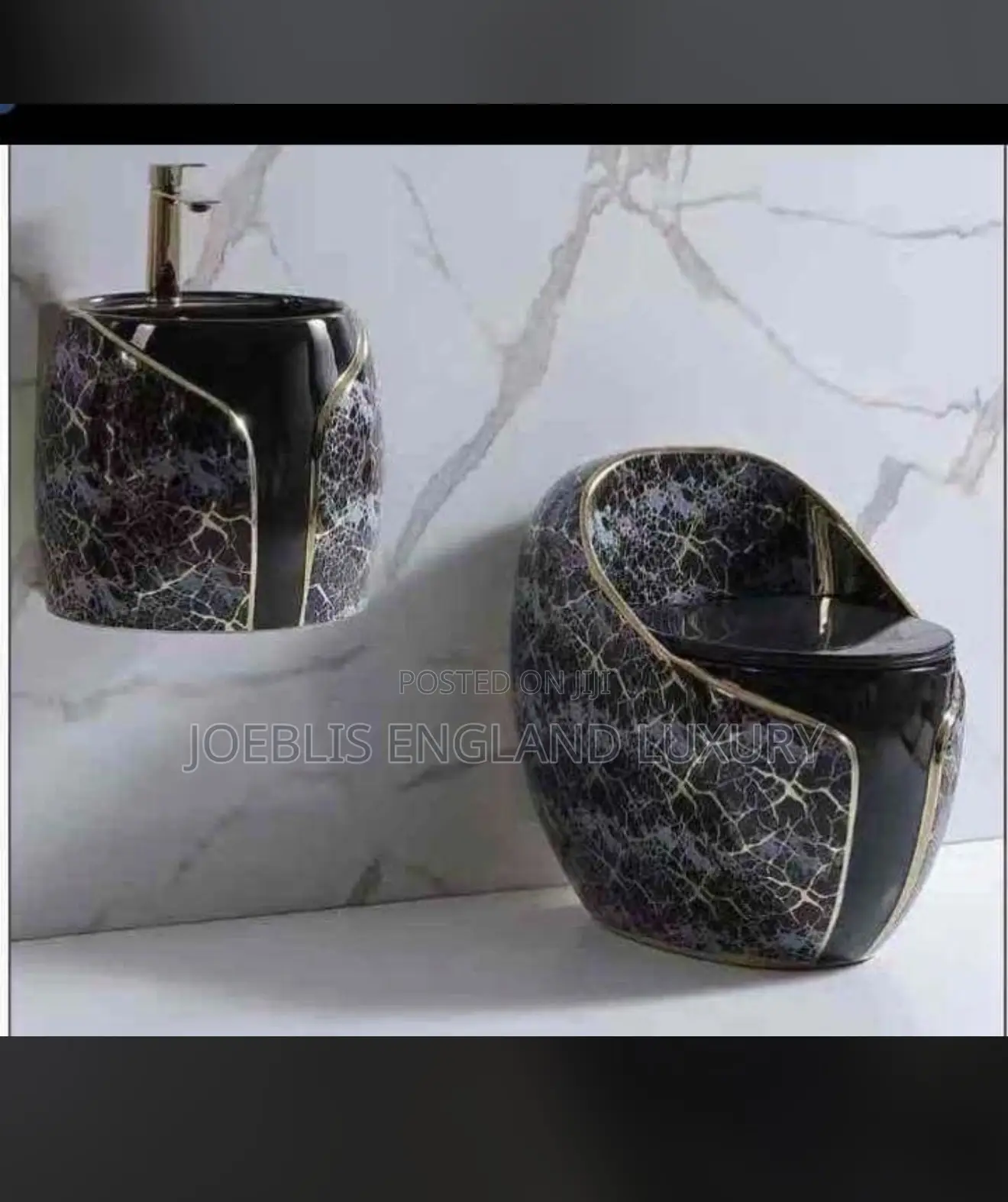 Gold Set Wc With Basin