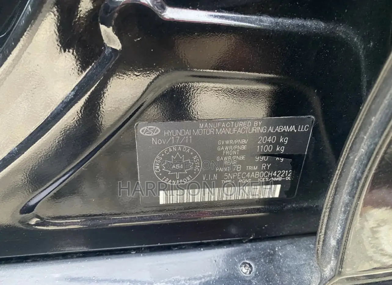 Hyundai Sonata SE Sedan FWD (2.4L 4cyl 6A) 2013 Black