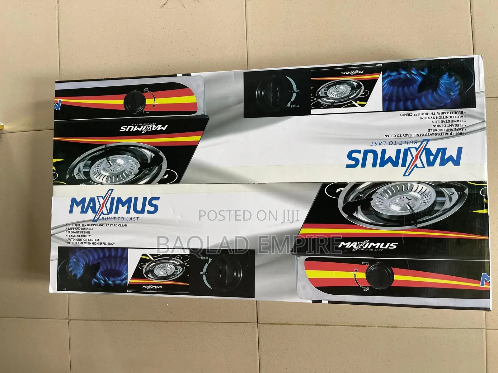 2 Face Maximus Glass Gas Burner/Cooker
