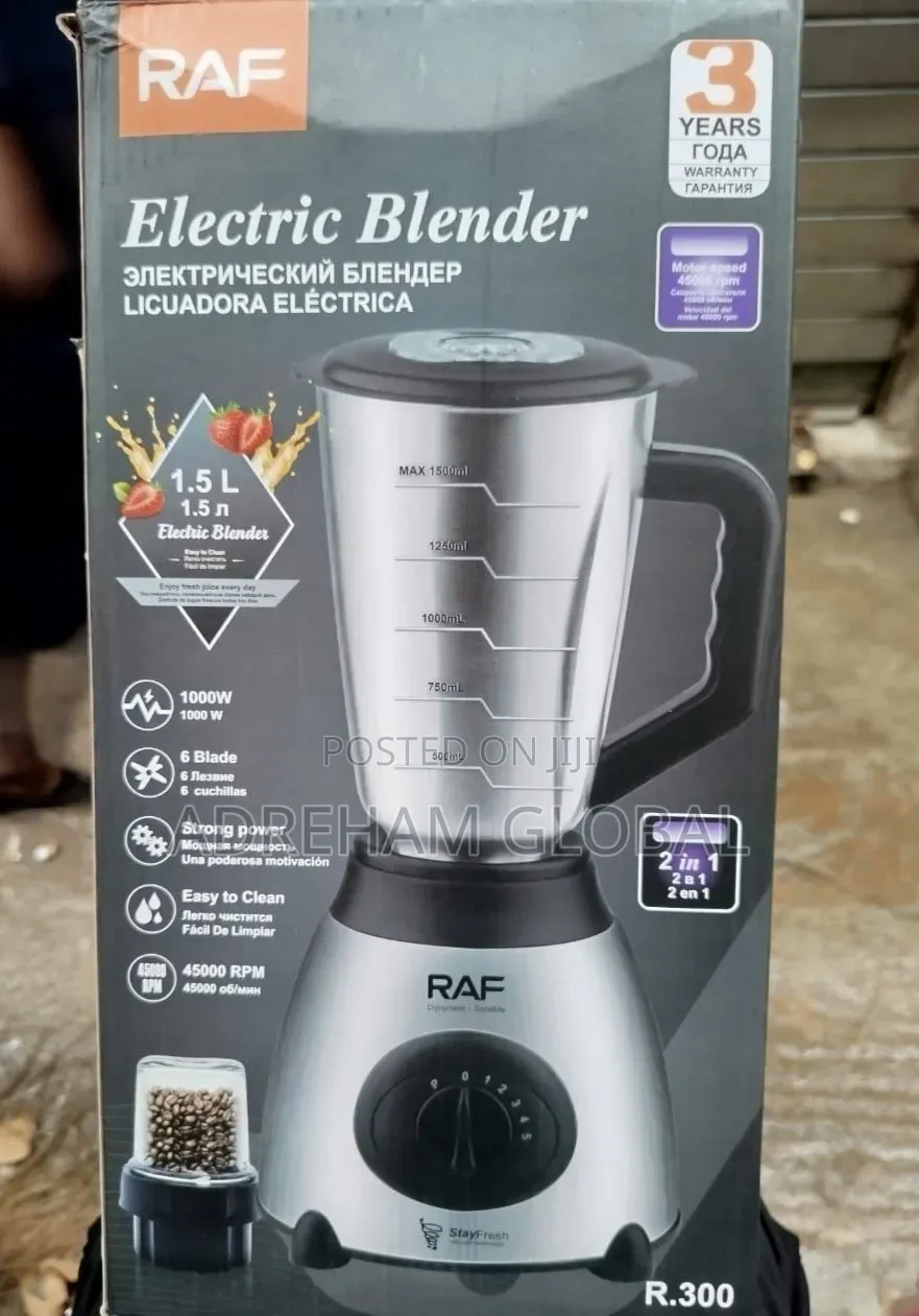 RAF 2 in 1 Stainless Blender, 1000w