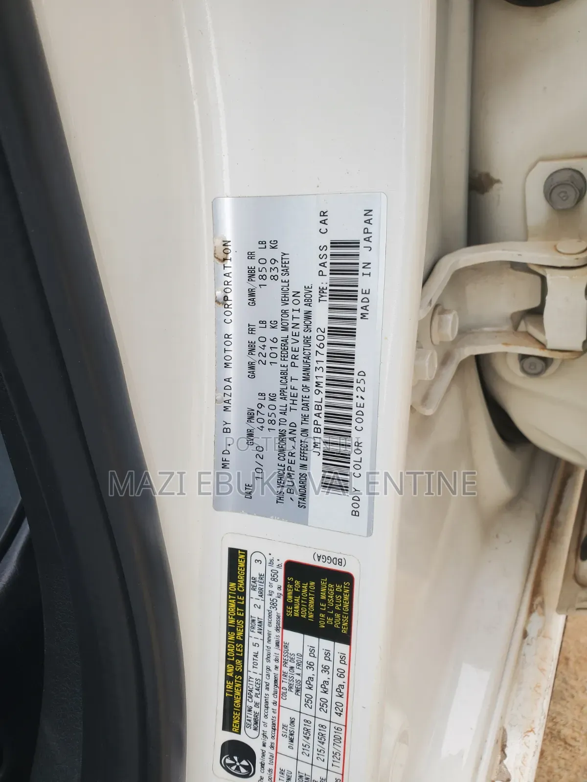 Mazda 3 2021 White