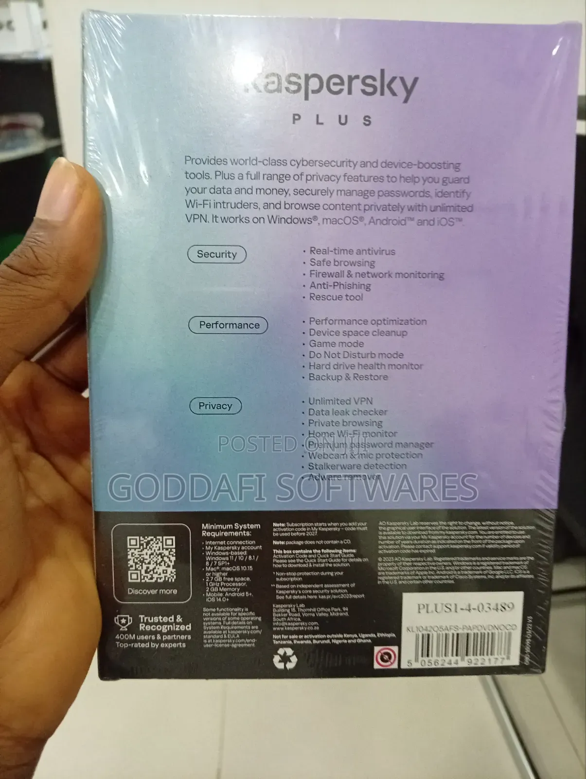 Kaspersky Plus Antivirus 1 User 1 Year | Goddafi Stores