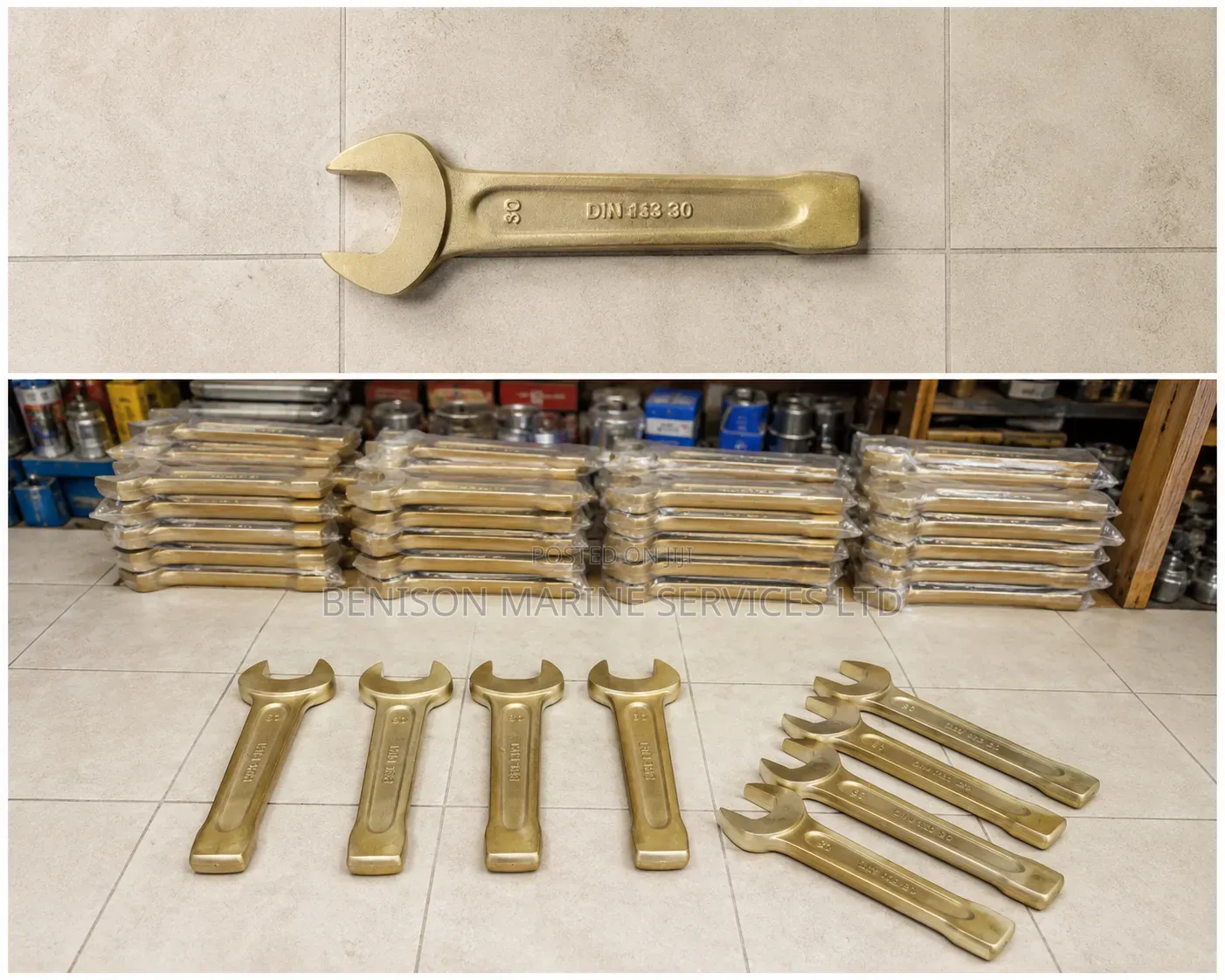 30mm Brass/Non-Spark Flogging Spanner/Hammer Wrench