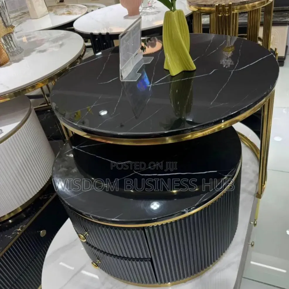 Black Sintered Nightstand Center Table