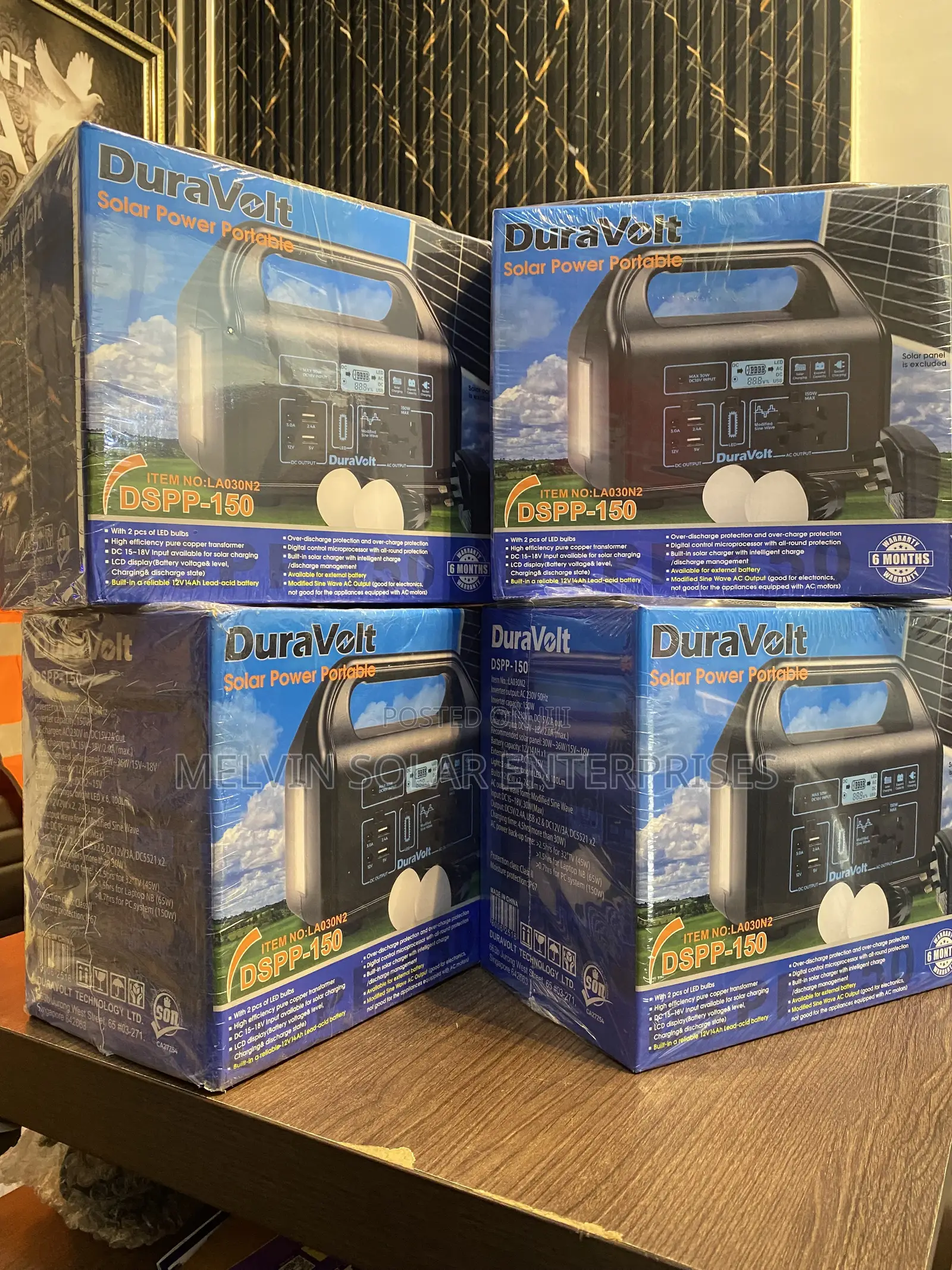 150watts Solar Duravolt Portable Solar Generator Now in Store Dm Now