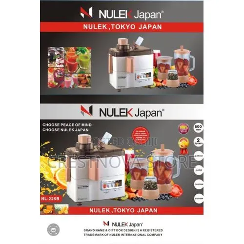 Nulek 3 in 1 Blender,Juice Extractor, Grinder With Mill-800w