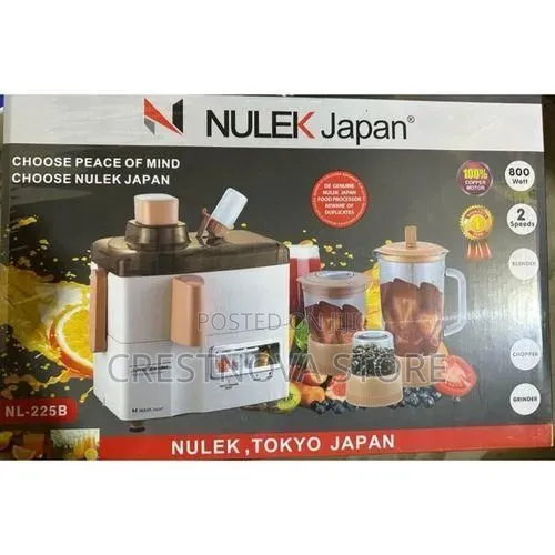 Nulek 3 in 1 Blender,Juice Extractor, Grinder With Mill-800w