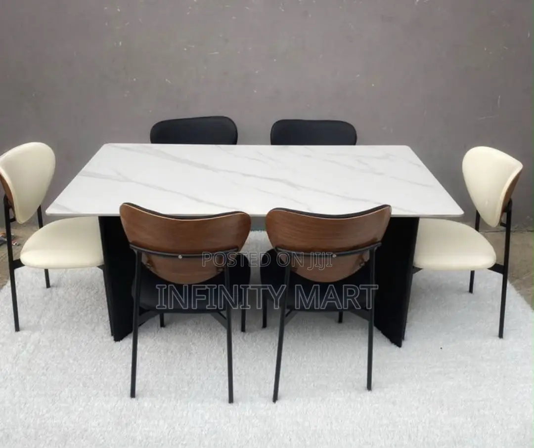 6 Seater Dining Set Arden Marble