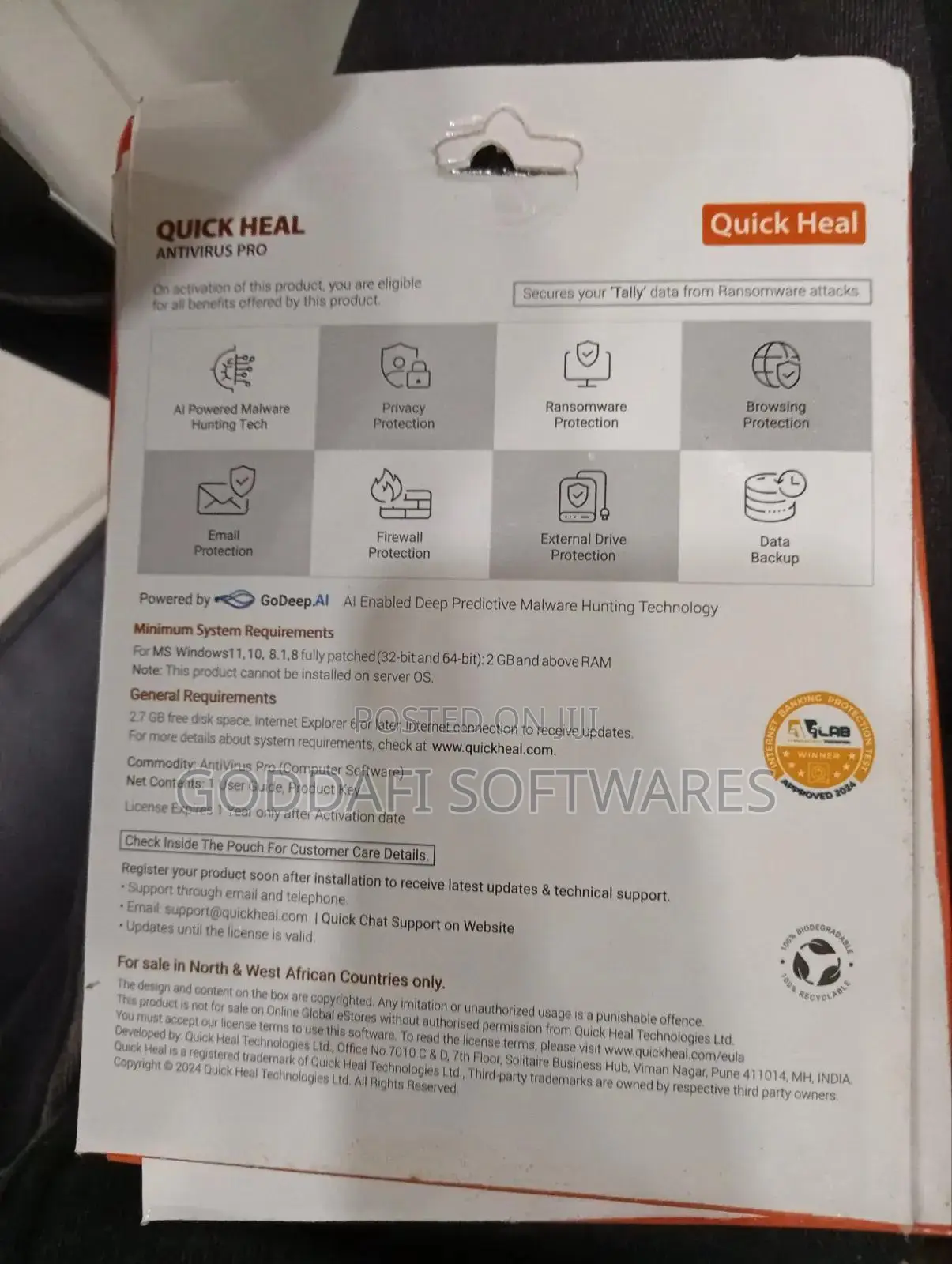 Quick Heal Antivirus Pro 1 User 1 Year License
