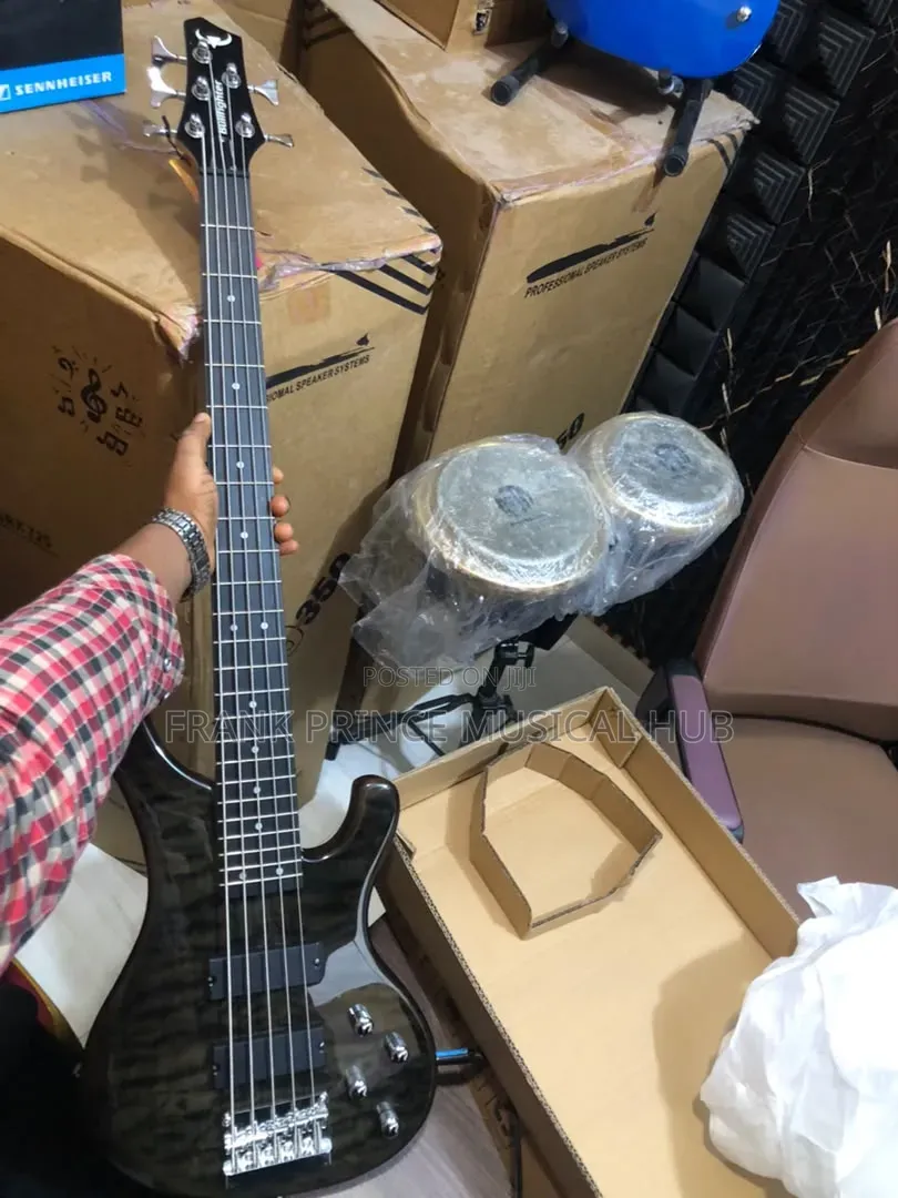 Bullfighter 5-String Electric Bass Guitar – Dark Translucent Finish