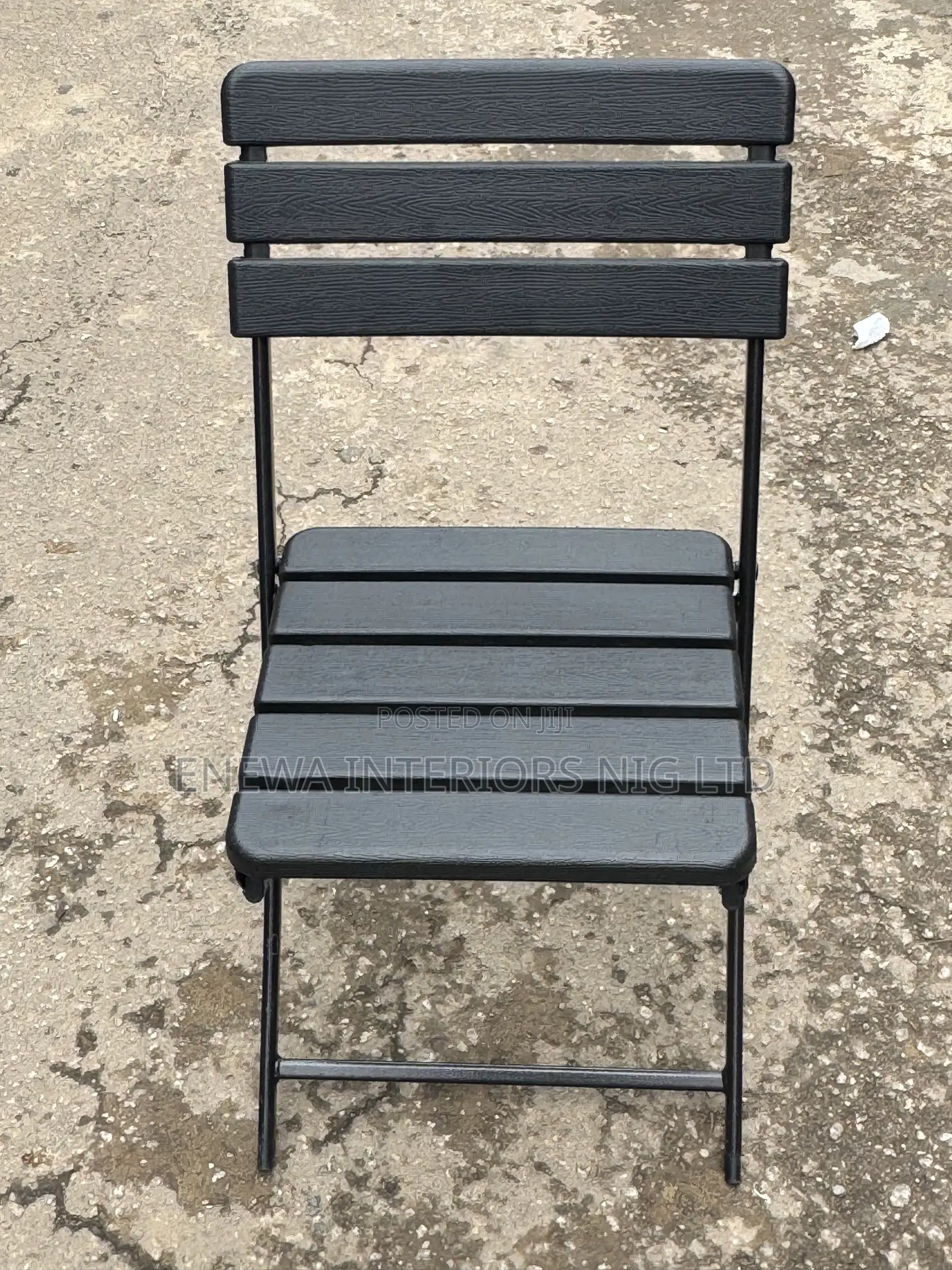 Black Color Foldable Plastic Chair