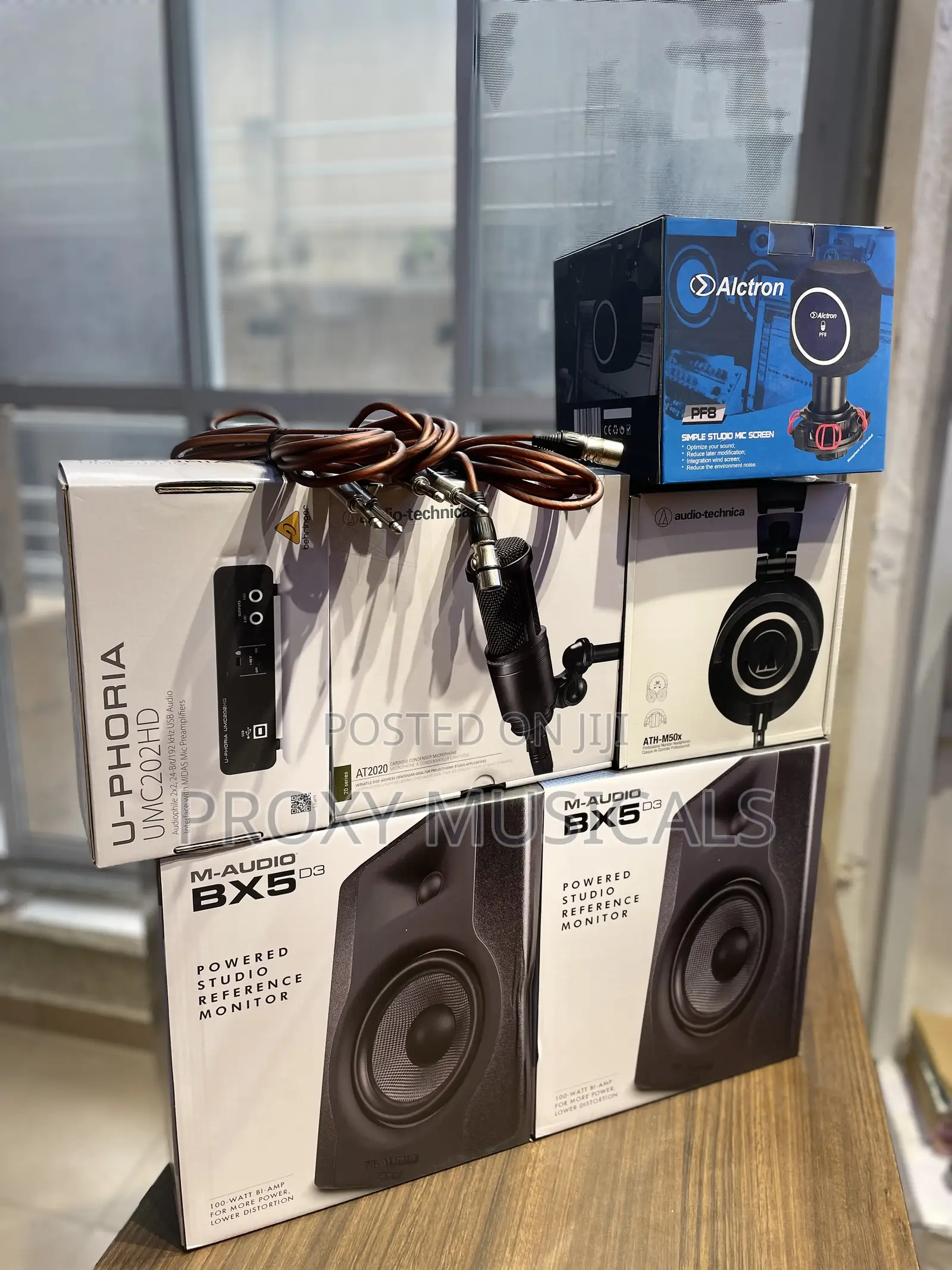 BX5D3, M50x Headphone, AT2020 Mic,UMC202HD Soundcard ConnectionCables