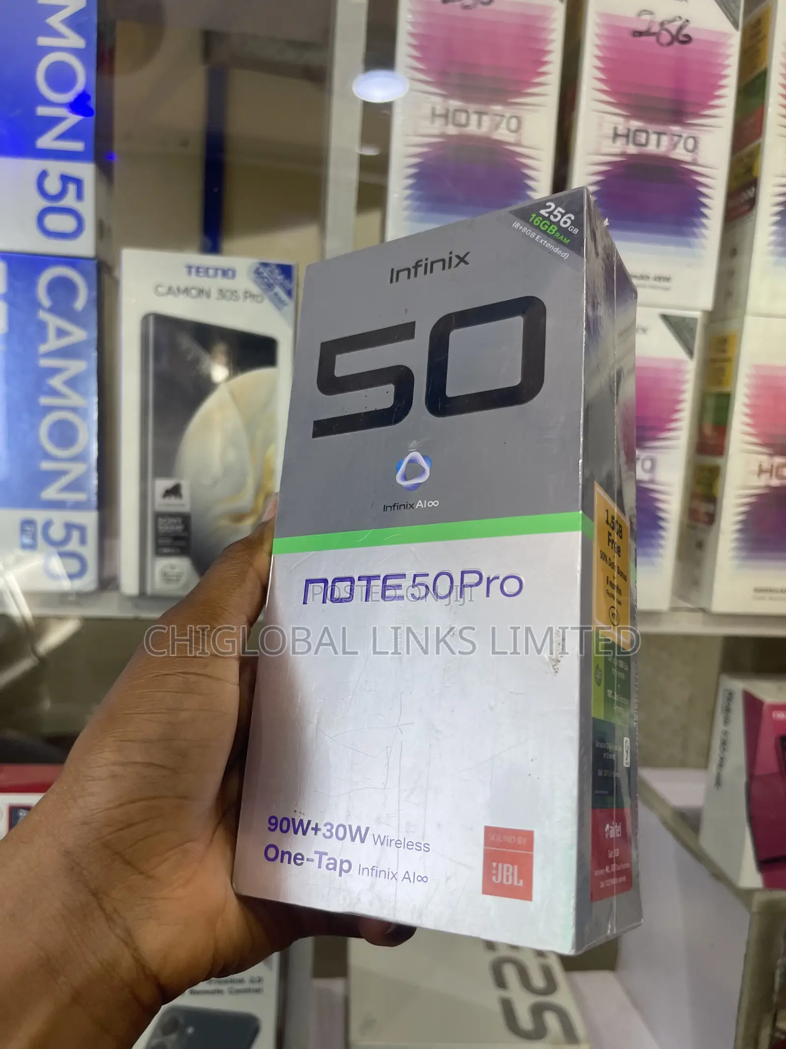 New Infinix Note 50 Pro 256 GB Gray