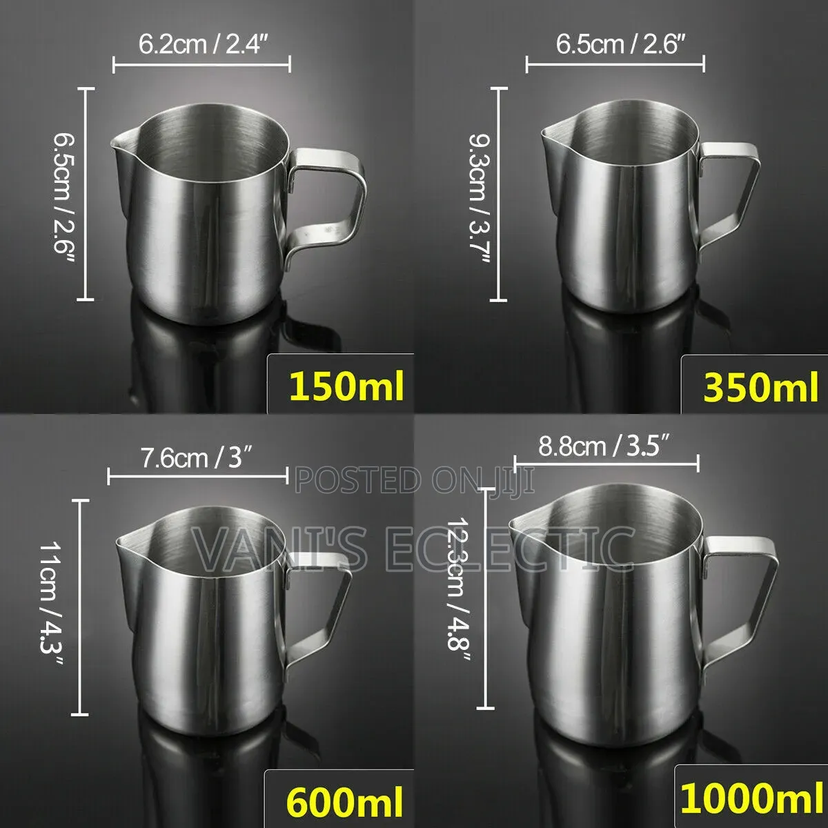 Stainless Steel Milk Frothing Pitchers
