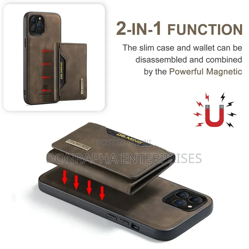 Leather Wallet Case for iPhone 15 Pro Max – Premium Flip Cover