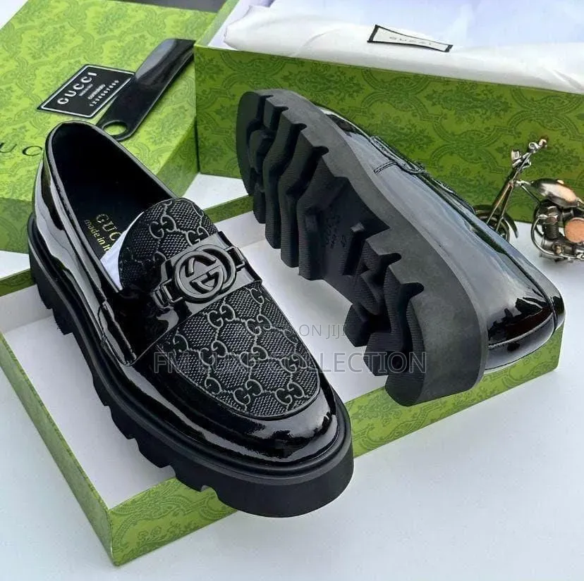 Men Gucci Corporate Glossy Shoe