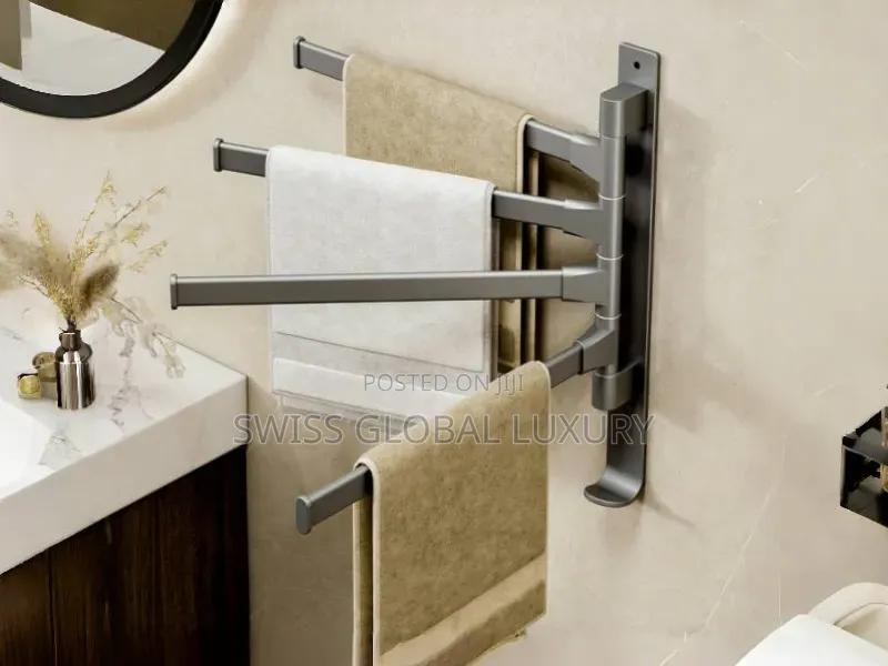 Towel Rack Wall Mounted Towel Bar for Kitchen/Bathroom 4-Arms.