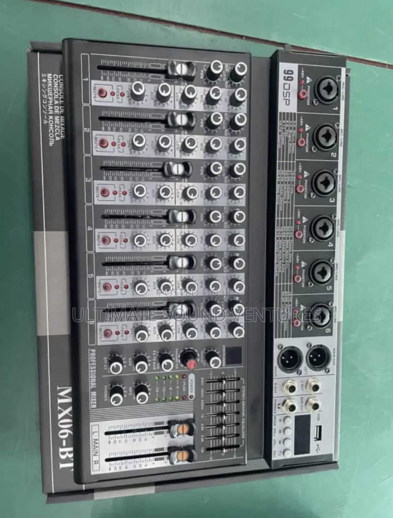 6 Channel Mixer With Bluetooth and Amplifier