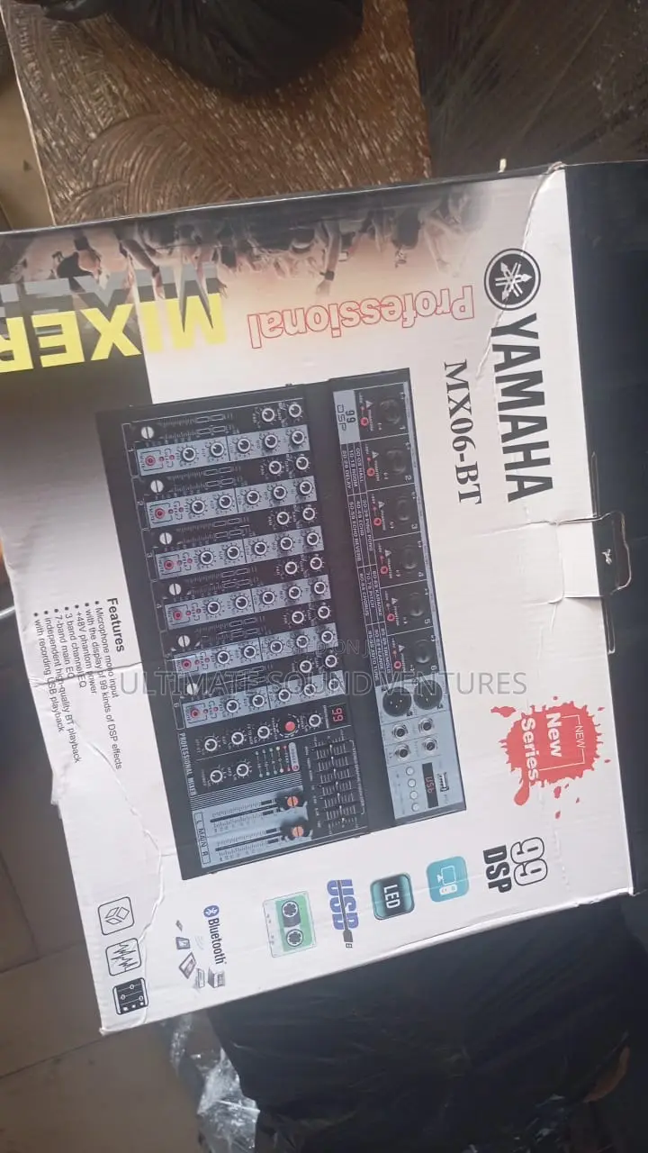 6 Channel Mixer With Bluetooth and Amplifier