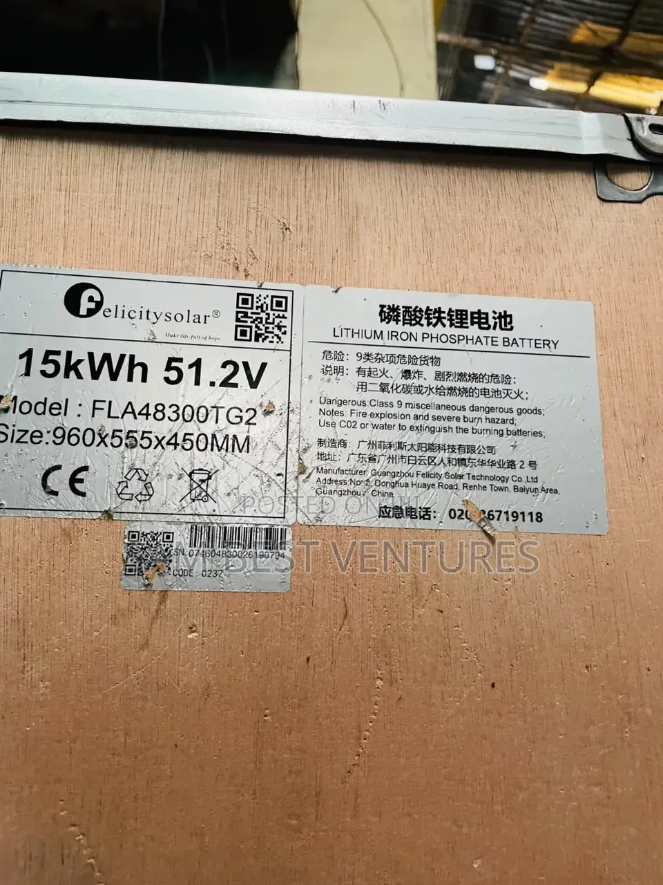15kwh 51.2v Felicity Solar Lithium Batteries