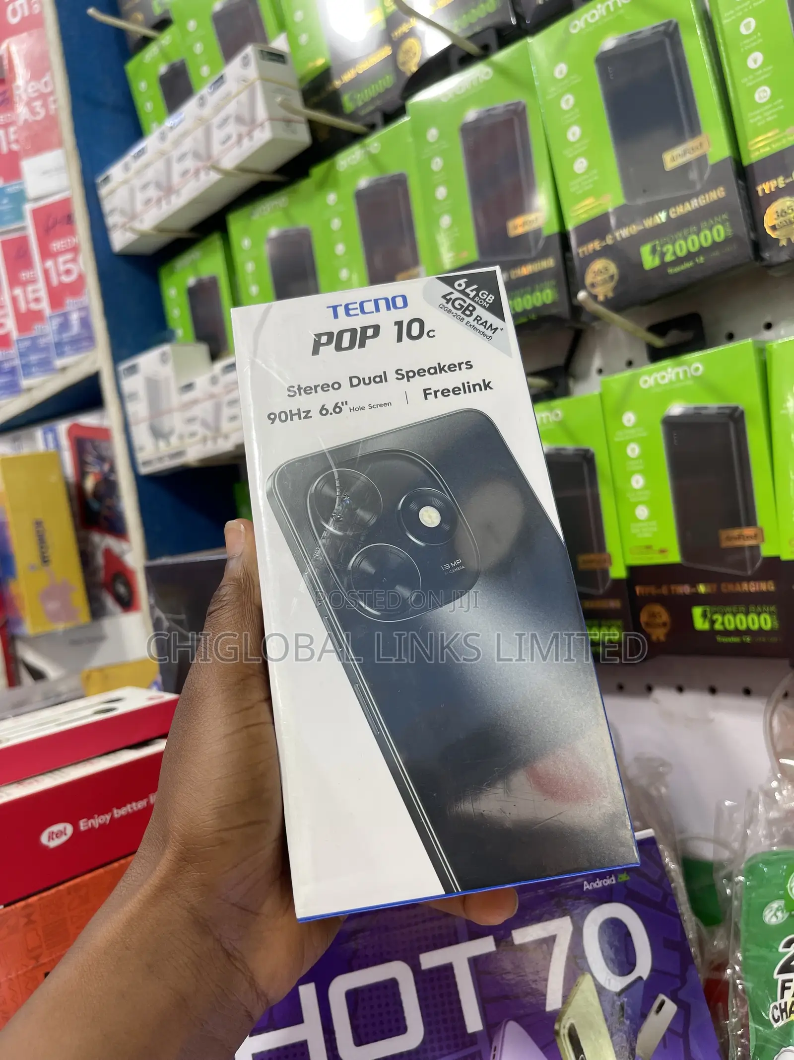 New Tecno Pop 10C 64 GB Black