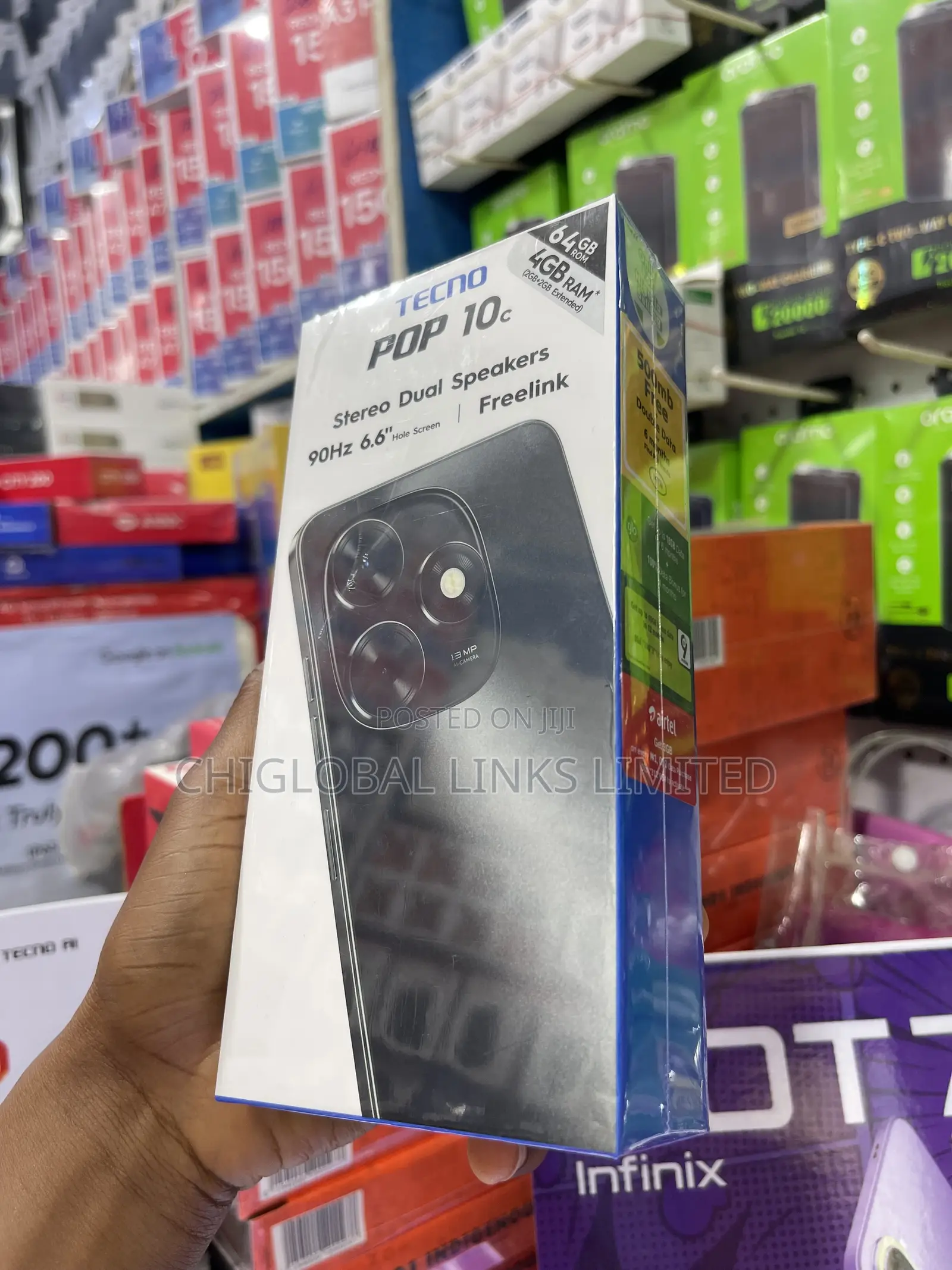 New Tecno Pop 10C 64 GB Black