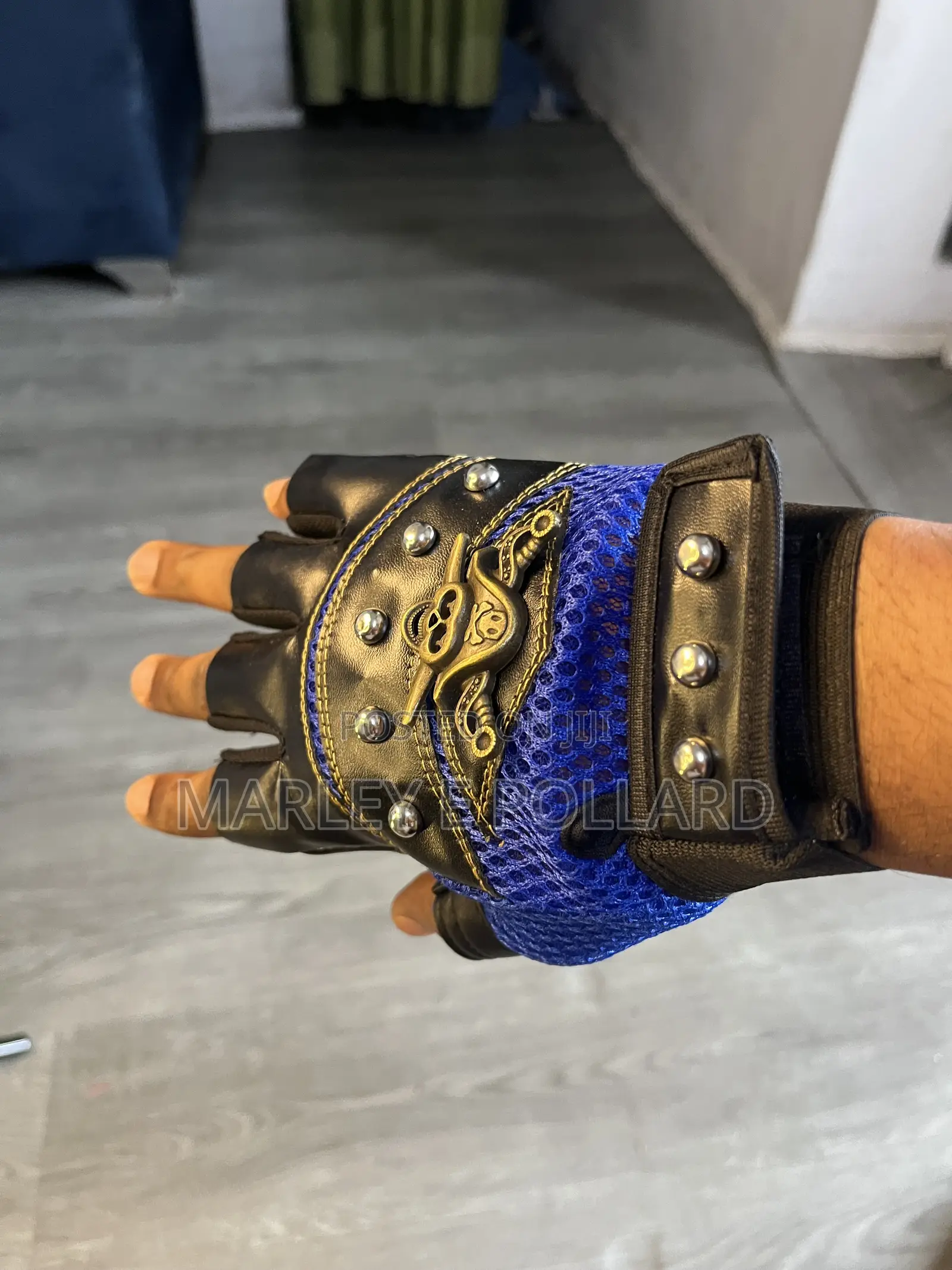 Outdoor Cycling Leather Gloves Half Finger Gloves Sports Glove