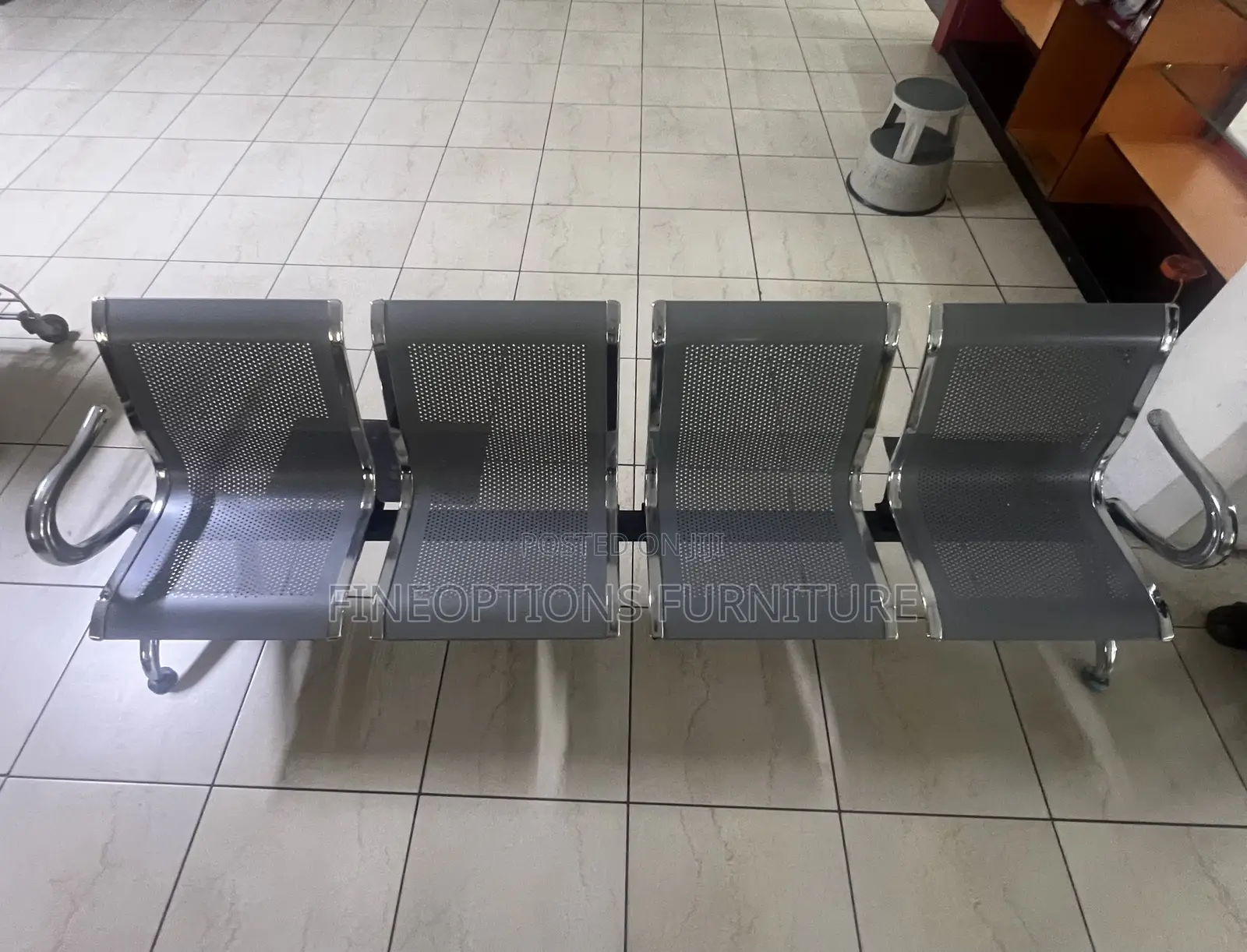 4 Seater Metal Waiting Bench
