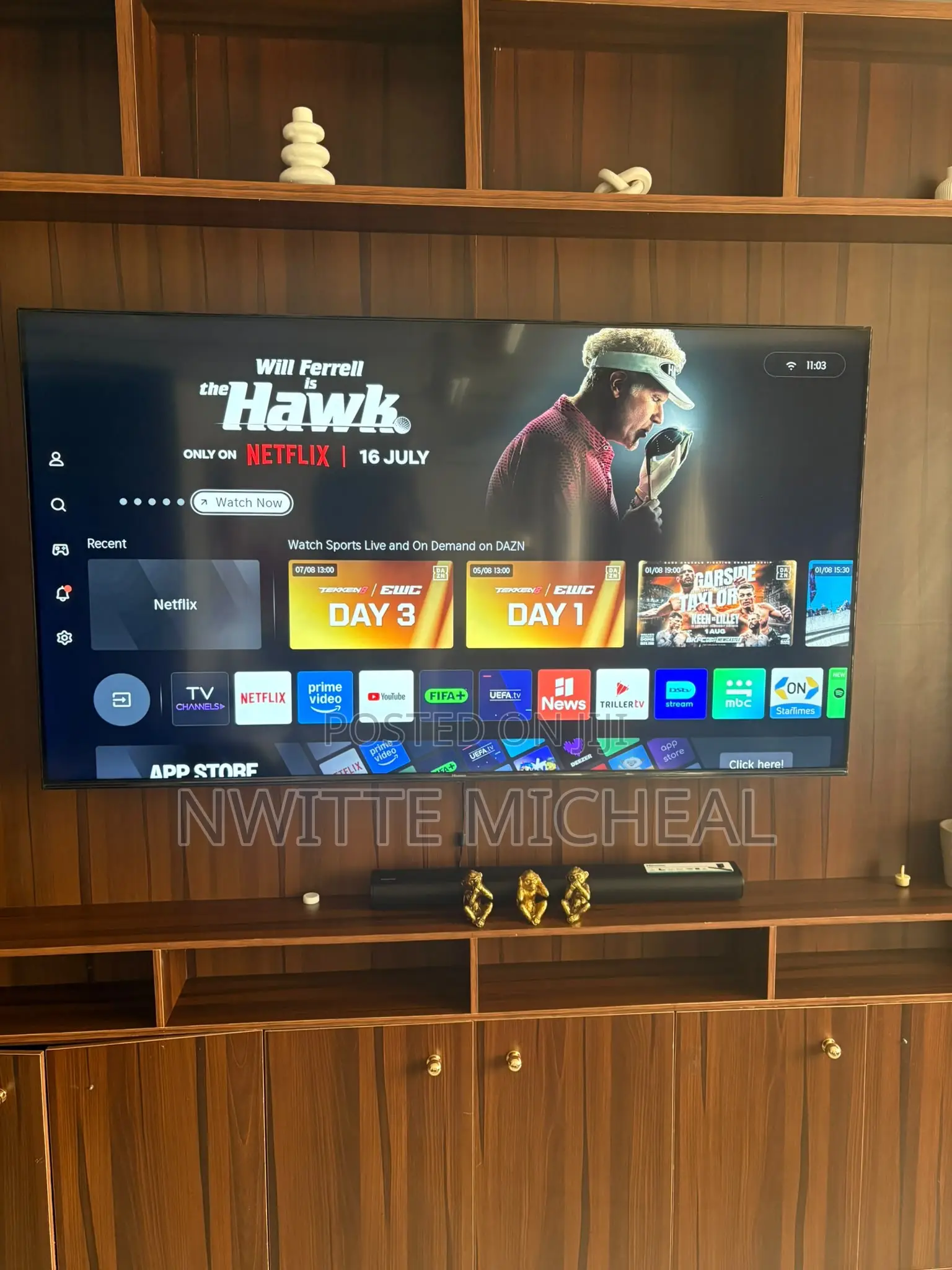 Hisense 70 Inches Smart TV, With Follow Come External Sound System