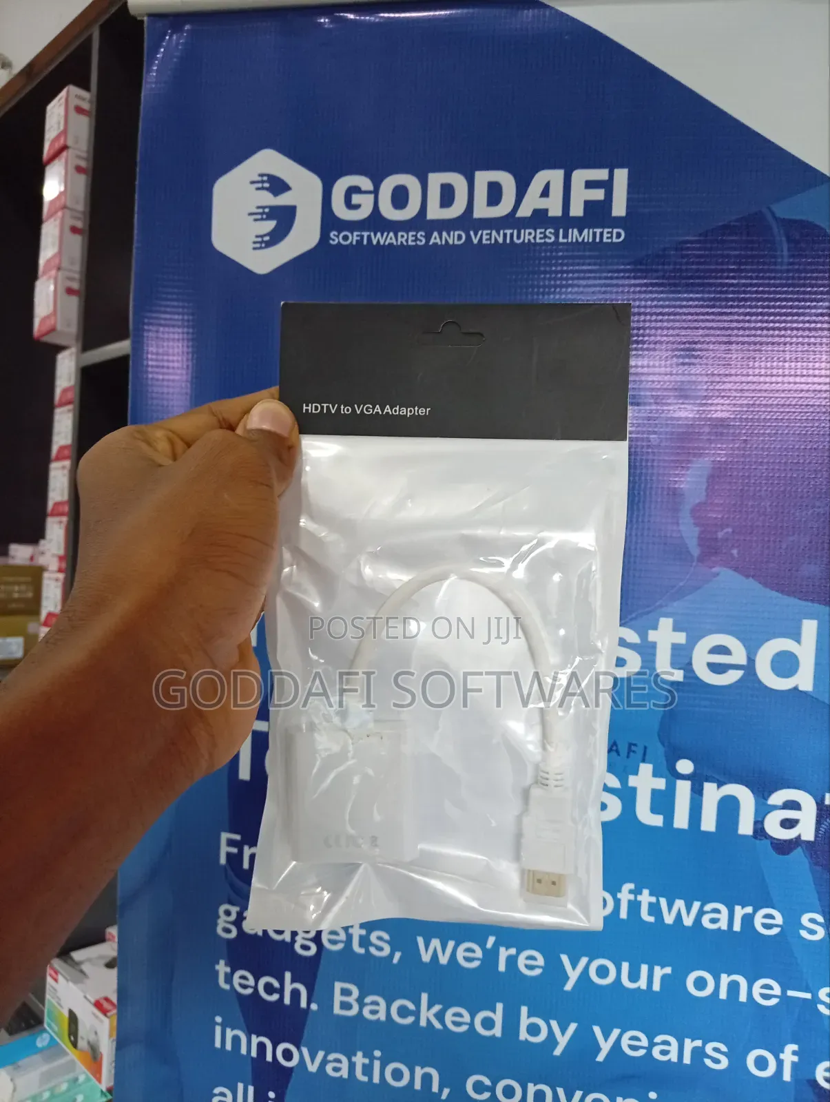 HDMI to VGA Adapter (White)| Goddafi Stores