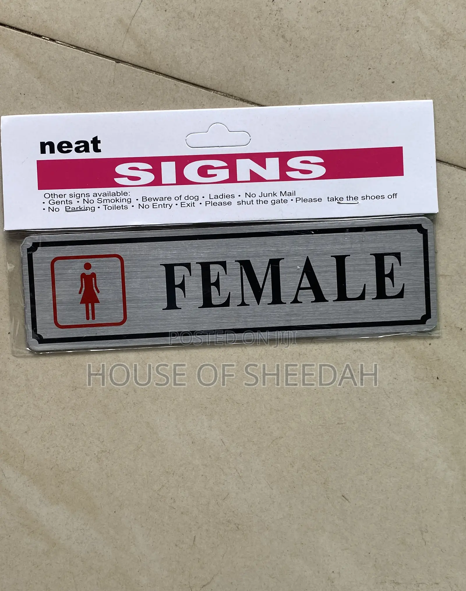 Aluminum Vinyl Male and Female Toilet Signs